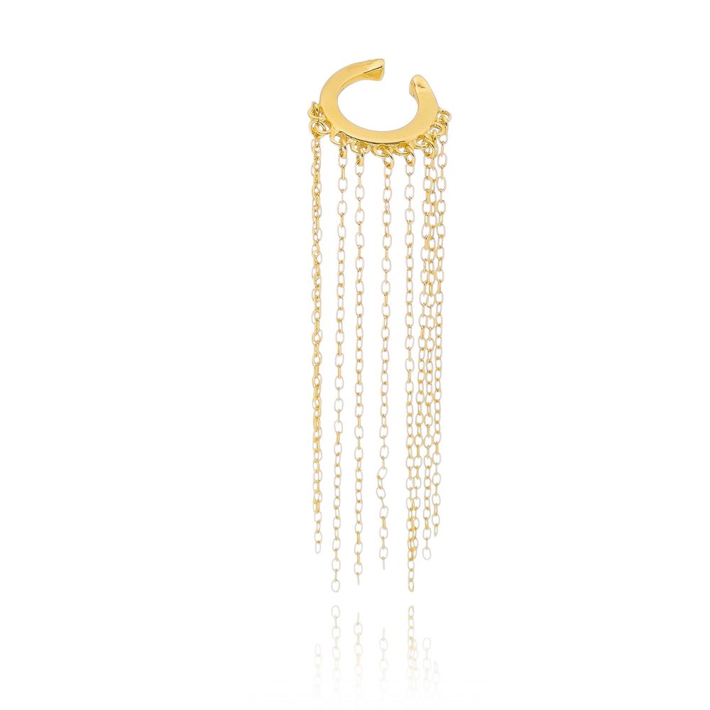 brinco-piercing-liso-com-fios-de-correntes-pendulas
